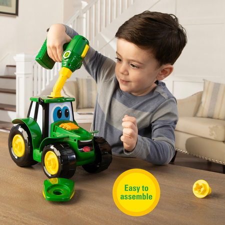 TOMY JOHN DEERE ZBUDUJ TRAKTOR JOHNNY 46655 WKRĘTARKA ZESTAW MAJSTERKOWANIA