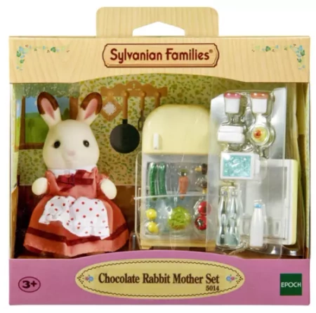 SYLVANIAN FAMILIES ZESTAW MAMĄ KRÓLIKÓW CZEKOLADOWYMI USZKAMI LODÓWKA 5014
