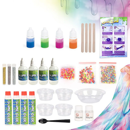 FABRYKA SLIME PRALKA DIY DUŻY ZESTAW DO ROBIENIA GLUTÓW SLIMÓW DLA DZIECI