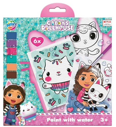 KOCI DOMEK GABI MAGICZNA KOLOROWANKA WODNA + pędzelek