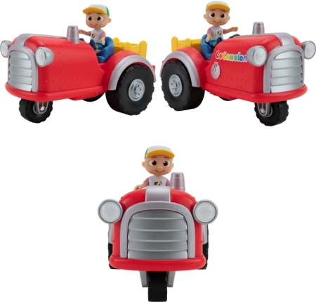 COCOMELON Muzyczny Czerwony TRAKTOR + Figurka JJ
