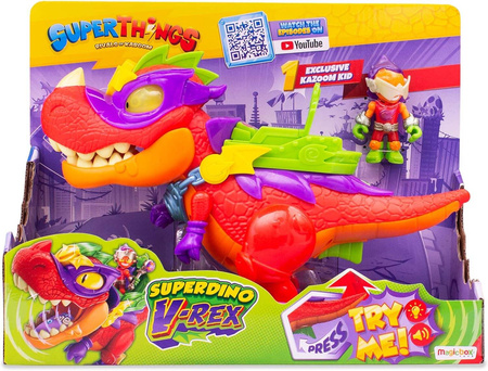 SUPER THINGS ZINGS SUPERDINO V-REX DINOZAUR FIGURKA POJAZD 20296
