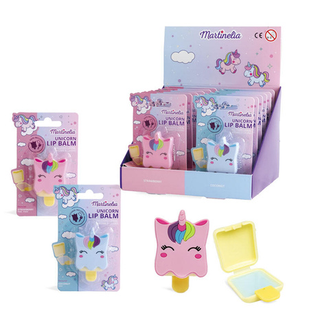 MARTINELIA BŁYSZCZYK POMADKA BALSAM DO UST DLA DZIECI JEDNOROŻEC LÓD BRELOK