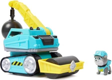 PSI PATROL RUBBLE&CREW POJAZD BUDOWLANY NISZCZĄCA KULA FIGURKĄ 6CM