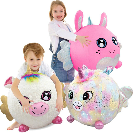 BIGGIES TĘCZOWY JEDNOROŻEC UNICORN MASKOTKA PLUSZAK DO POMPOWANIA