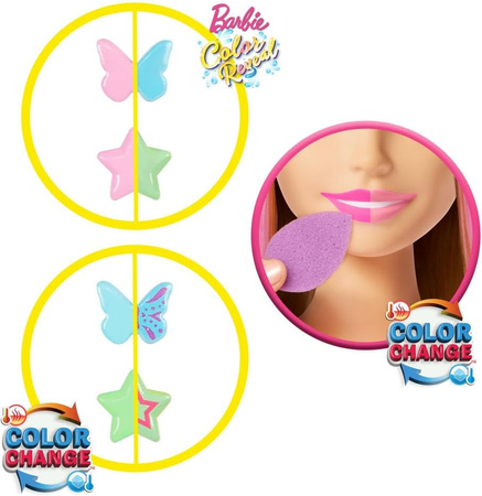 LALKA BARBIE GŁOWA DO STYLIZACJI DELUXE + Akcesoria do stylizacji JFG81