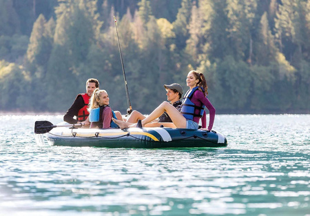 Duży Ponton Intex Seahawk 4os. POMPKA WIOSŁA 68351