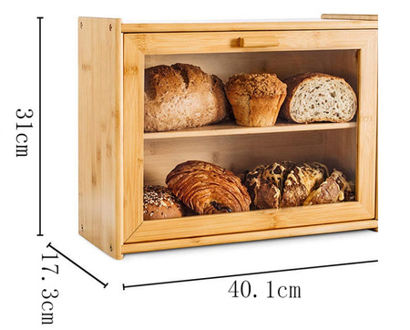 Chlebak bambusowy pojemnik żywność przyprawy półka szafka do kuchni deska