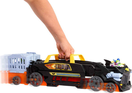 HOT WHEELS TRANSPORTER BATMAN LAWETA TOR WYŚCIGOWY WYRZUTNIA AUTKA HXN21
