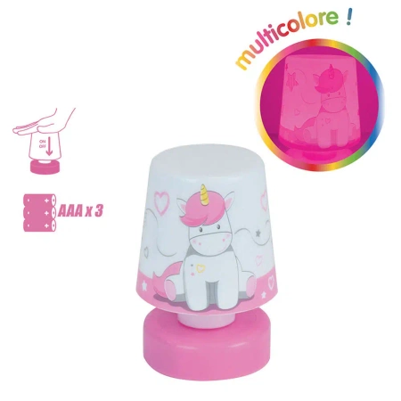JEDNOROŻEC MAŁA LAMPKA NOCNA ŚWIECI 7 KOLORACH
