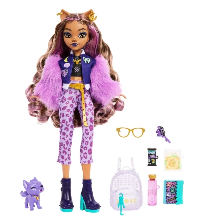 LALKA MONSTER HIGH CLAWDEEN WOLF AKCESORIA Zwierzątko Crescent HRP65