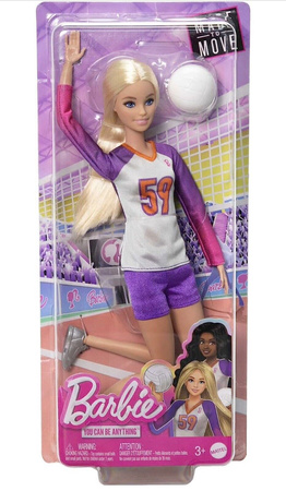 BARBIE LALKA SIATKARKA Made to Move Kariera Sportowa HKT72
