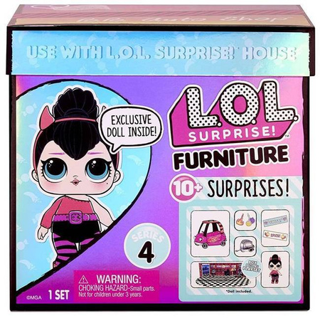 LOL SURPRISE ZESTAW MEBELKI LALKA B.B. AUTO SHOP