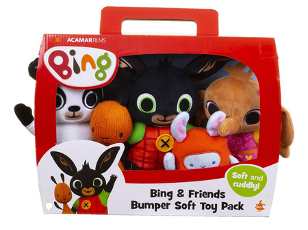ZESTAW PLUSZAKÓW MASKOTKI MASKOTKA BING I PRZYJACIELE SULA PANDO FLOP 5 SZT
