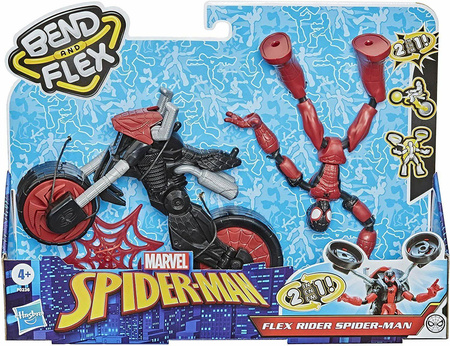 HAASBRO SPIDERMAN FIGURKA FLEX RIDER I MOTOCYKL