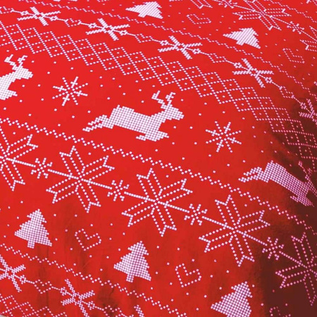 ŚWIĘTA CIEPŁY KOC PLED ŚWIĄTECZNY CZERWONY CHOINKA