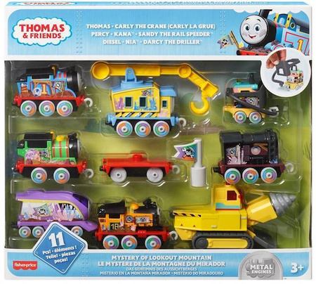 TOMEK I PRZYJACIELE 9 SZT METALOWYCH POJAZDÓW LOKOMOTYWA ZESTAW TAJEMNICA