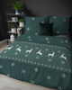 POŚCIEL ŚWIĄTECZNA ŚWIĘTA ZIELONA RENIFER FLANELA 160X200
