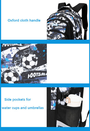 PIŁKA FOOTBALL PLECAK SZKOLNY TORNISTER DZIECI A4