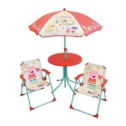 ŚWINKA PEPPA PIG OGRODOWY STOLIK KRZESŁA PARASOL