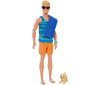 LALKA MATTEL BARBIE KEN SURFER AKCESORIA PIESEK