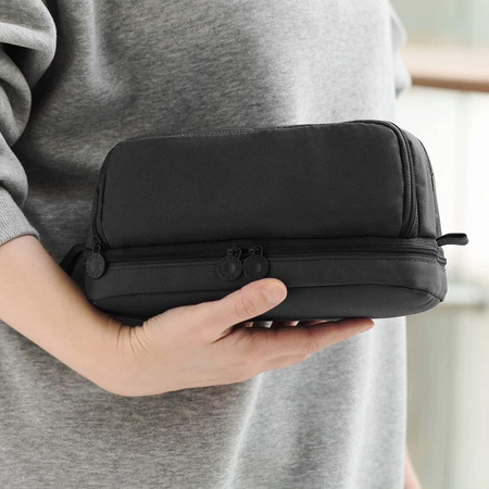 DUŻY PIÓRNIK WIELOFUNKCYJNY SASZETKA KOSMETYCZKA CZTEROKOMOROWY SZKOLNY