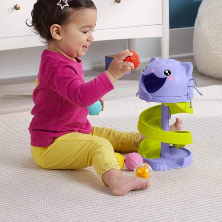 FISHER PRICE PETS KOCIA WIEŻA Z PIŁECZKAMI CENTRUM ZABAW SENSORYCZNE 9m+