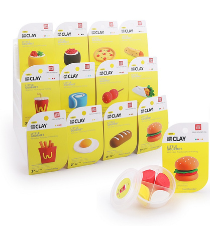 MASA PLASTYCZNA ZESTAW 12 SZTUK SUPER CLAY PIANKOLINA CIASTECZKA