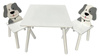PIES PIESEK BIAŁY STOLIK STÓŁ DLA DZIECI DREWNIANY 2 KRZESŁA KRZESEŁKA