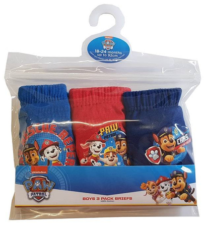 Majtki Psi Patrol 3-pak slipy bawełn 2-3 lata 98cm