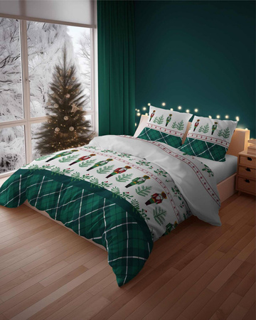 POŚCIEL ŚWIĄTECZNA ŚWIĘTA DZIADEK BAWEŁNA FLANELOWA FLANELA 220X200