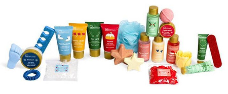 KALENDARZ ADWENTOWY ŚWIĘTA ZESTAW KOSMETYKI DO TWARZY I CIAŁA KĄPIELI