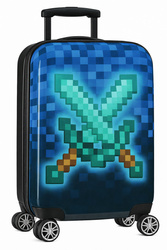 GRA GAME PIXELE PIKSELE MIECZ WALIZKA PODRÓŻNA DZIECIĘCA SAMOLOTU