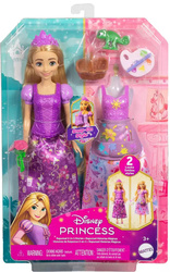 DISNEY PRINCESS ROSZPUNKA LALKA Z BAJKI ZAPLĄTANI KSIĘŻNICZKA ZESTAW 2w1