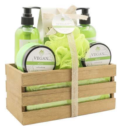 BCS DUŻY KOSZ ZESTAW PREZENTOWY ŚWIĘTA KOSMETYKÓW CIAŁA KĄPIELI VEGAN