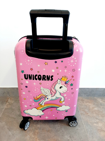 EDNOROŻEC UNICORN WALIZKA DLA DZIECI NA KÓLKACH BAGAŻ PODRÓŻNA SZYFR