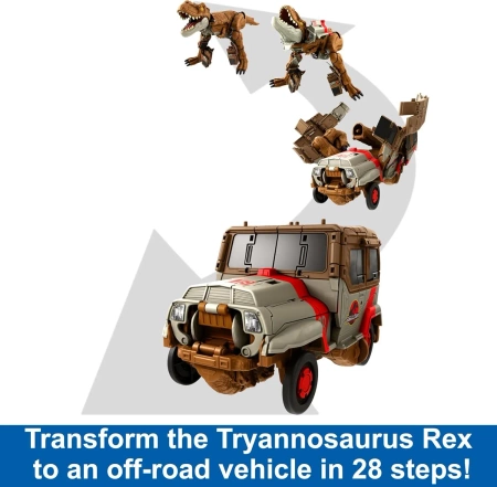 JURASSIC WORLD TYRANOZAUR T-REX TYRANOSAURUS 2W1 TRANSFORMUJĄCY AUTO HPD38