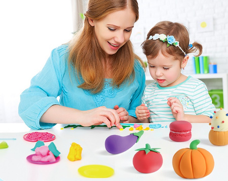 MASA PLASTYCZNA ZESTAW SUPER CLAY PIANKOLINA OWOCE SENSORYCZNE