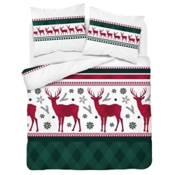 POŚCIEL ŚWIĄTECZNA ŚWIĘTA RENIFER FLANELA 220X200