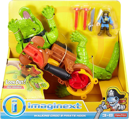 Imaginext Kroczący Krokodyl i Pirat Hak DHH63