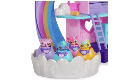 HATCHIMALS ZESTAW ŻŁOBEK 4 FIGURKI SAMOWYKLUWAJĄCE SIĘ JAJKA AKCESORIA