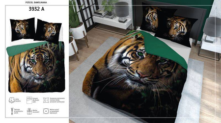 LEW LWY TIGER ZWIERZĘTA NATURA POŚCIEL BAWEŁNA 160X200 2 POSZEWKI