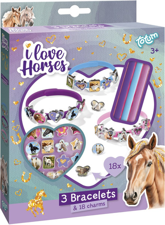 TOTUM KONIE Zestaw kreatywny do robienia bransoletek dla dzieci Charms