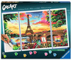 Malowanie po Numerach Paryż Panorama CreArt Zestaw Farby Pędzel 3x OBRAZ