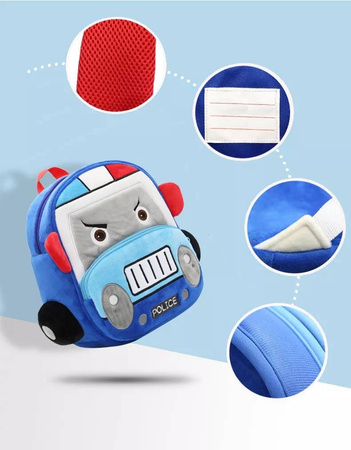 POLICJA PLUSZOWY PLECACZEK DO PRZEDSZKOLA DZIECI