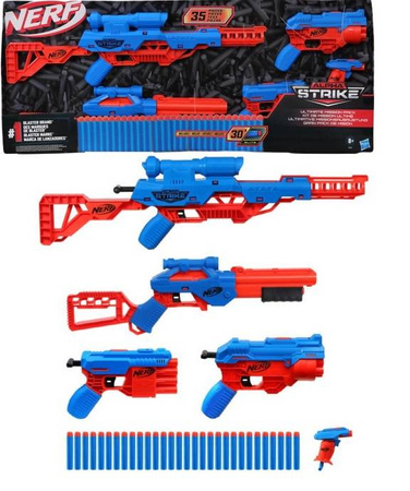 NERF MEGA ZESTAW ALPHA 5W1 5 WYRZUTNI 30 STRZAŁEK