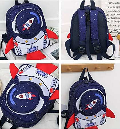 KOSMOS RAKIETA PLECAK PLECACZEK DZIECI + SMYCZ