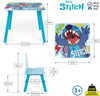 LILO I STITCH STICZ STOLIK STÓŁ DREWNIANY 2 KRZESŁA DLA DZIECI MEBLE
