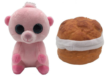 CIASTKA PACHNĄCE CIASTKO MUFFINKA PLUSZAK DZIECI MASKOTKA DWUSTRONNA