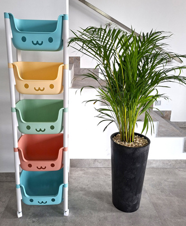 REGAŁ SZAFKA NA ZABAWKI PLASTIKOWY ORGANIZER POJEMNIK NA KÓŁKACH DLA DZIECI